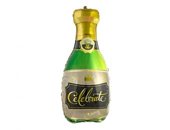 Champagne Bottle Celebrate - Green - 31 x 73cm