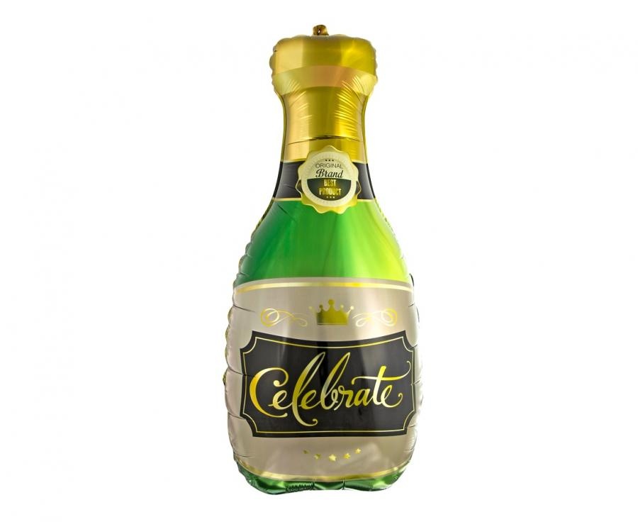 Champagne Bottle Celebrate - Green - 31 x 73cm