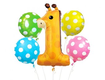 Giraffe Number 1 - SET van 5 stuks