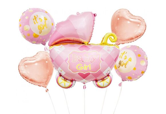 Baby Girl Stroller - SET of 5 pcs