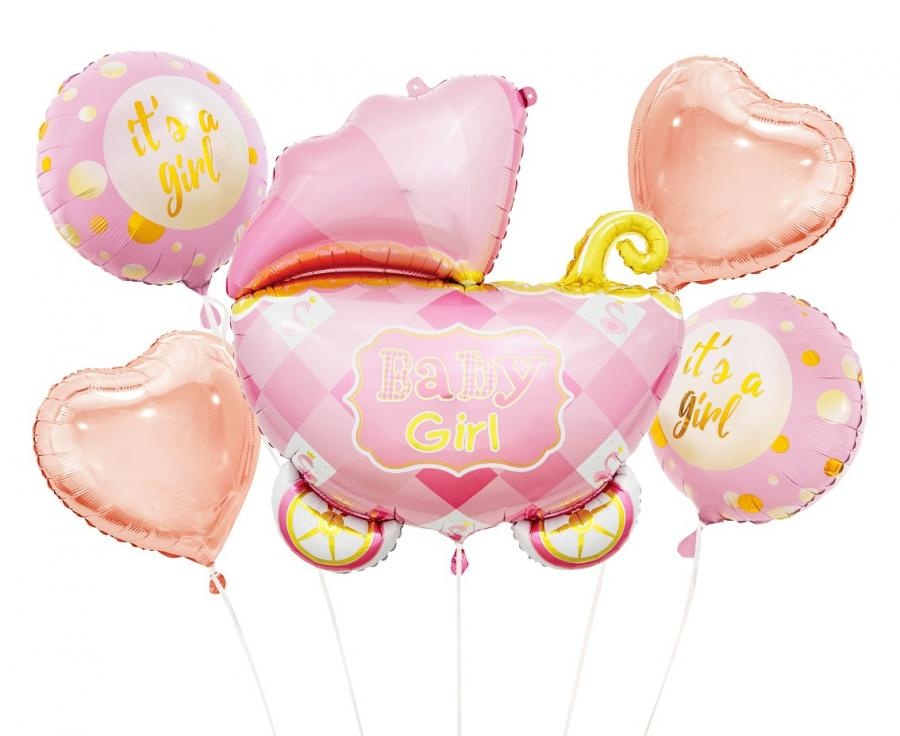 Baby Girl Stroller - SET of 5 pieces