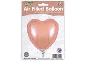 Heart - Rose Gold - 9inch - verpakt 5stks - zelfsluitend
