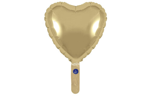 Heart - Gold Silk - 9inch - verpakt 5stks - zelfsluitend