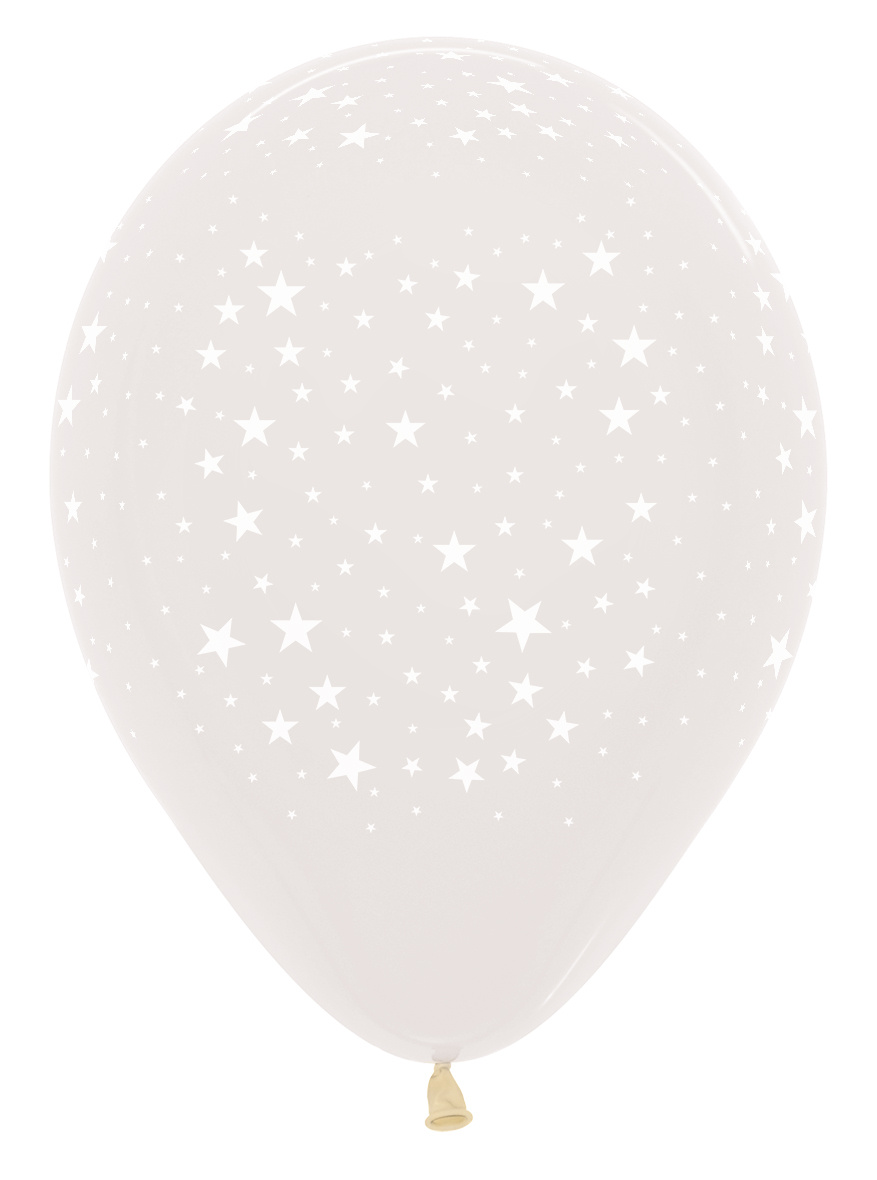 Sempertex 12 inch - Stars - Crystal Clear 390 - 25 Stuks