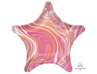 SALE > Star - Marblez Pink - A18"/45cm - 1 stuk
