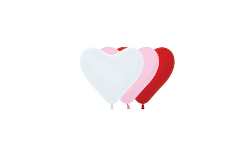 Sempertex 6 inch  HEART - Love Assortiment - 50 pcs