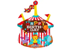 SALE > 14"/35cm - Circus Birthday - zelfsluitend incl.stick.