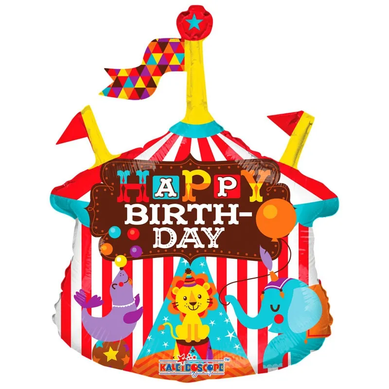 SALE > 14"/35cm - Circus Birthday - zelfsluitend incl.stick.