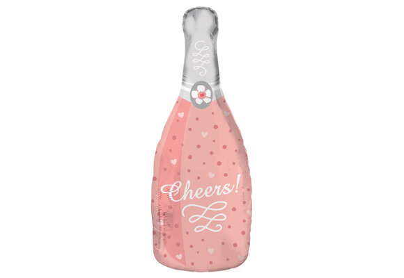 Sparkling Wine Bottle Cheers - Rose Gold - 29x70cm - Anagram
