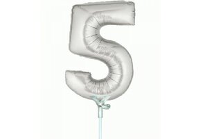 Cijfer 5 - Silver - 7 inch - 5 stuks