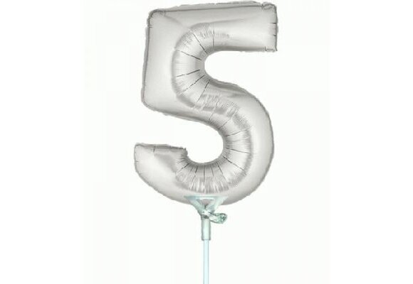 Cijfer 5 - Silver - 7 inch - 5 stuks