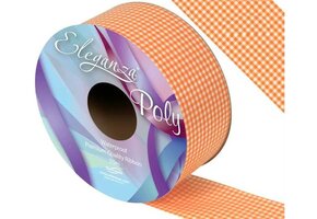 SALE > Lint - Oranje Ruit - 50mm - 91m