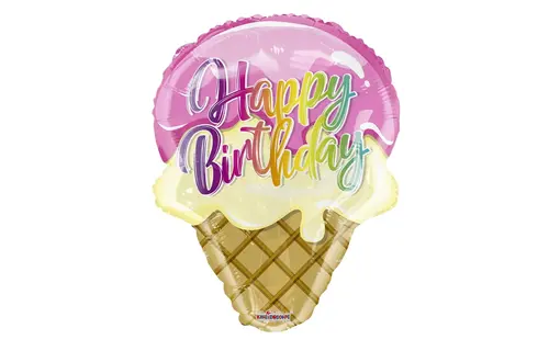 Ice Cream - Happy Birthday - 18 inch - Kaleidoscope