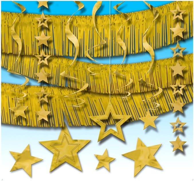 Amscan Room Decorating Kit - Gold - 21stks