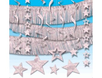 Amscan Room Decorating Kit - Silver - 21stks