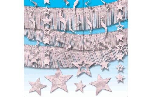 Amscan Room Decorating Kit - Silver - 21stks