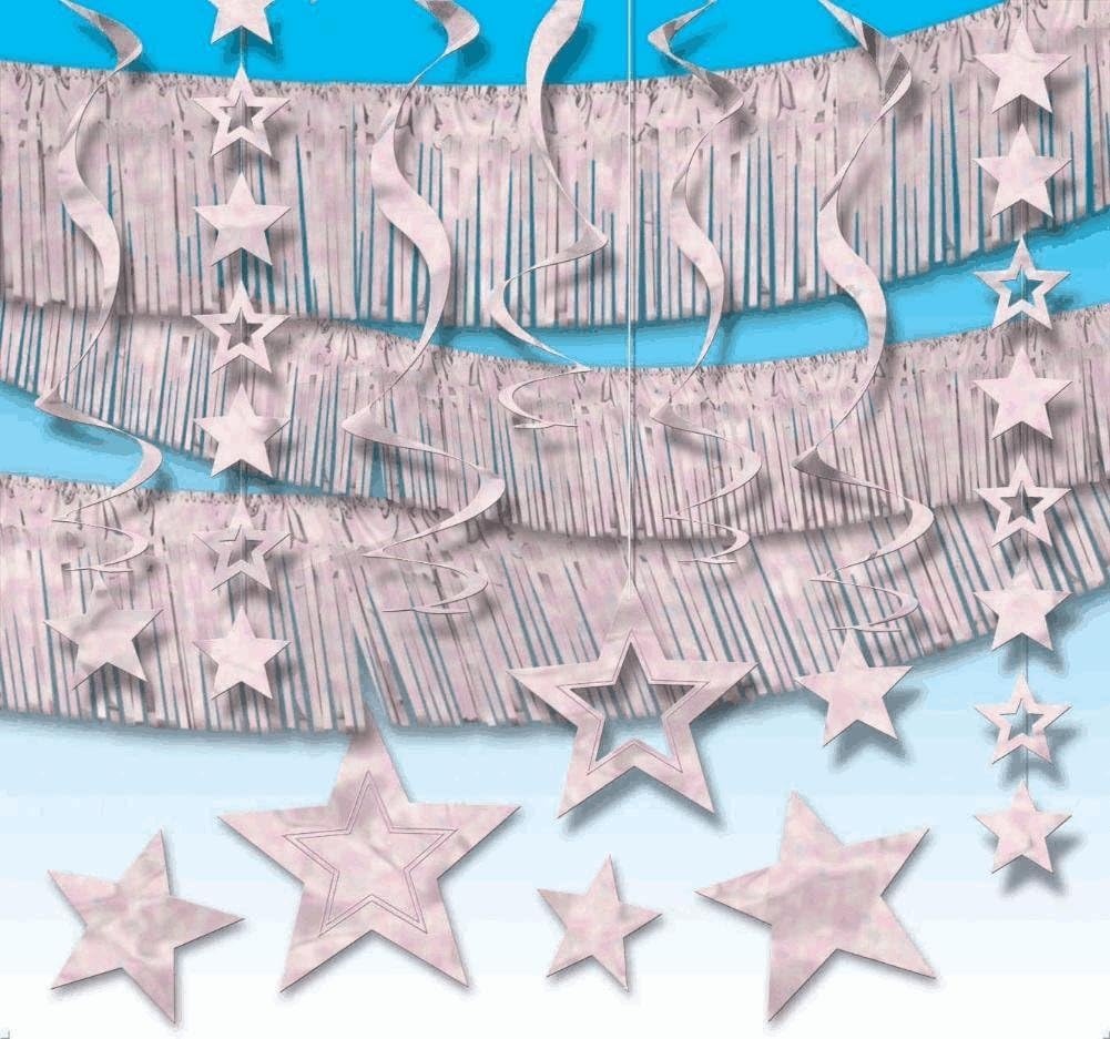 Amscan Room Decorating Kit - Silver - 21stks