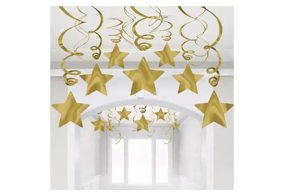 Amscan Shooting Stars Gold - 24 inch - 15stuks