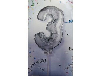 SALE > Cijfer Mini Silver - 3 - 16 inch - zelfsluitend