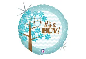 It's A Baby Boy Owl - 18 inch - Betallic