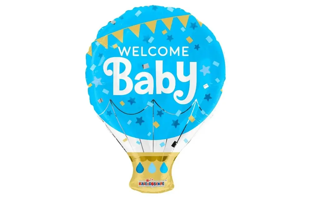 Hot Air Balloon - Welcome baby-Blue - 18 inch - Kaleidoscope