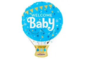 Hot Air Balloon - Welcome baby-Blue - 18 inch - Kaleidoscope