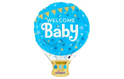 Hot Air Balloon - Welcome baby-Blue - 18 inch - Kaleidoscope