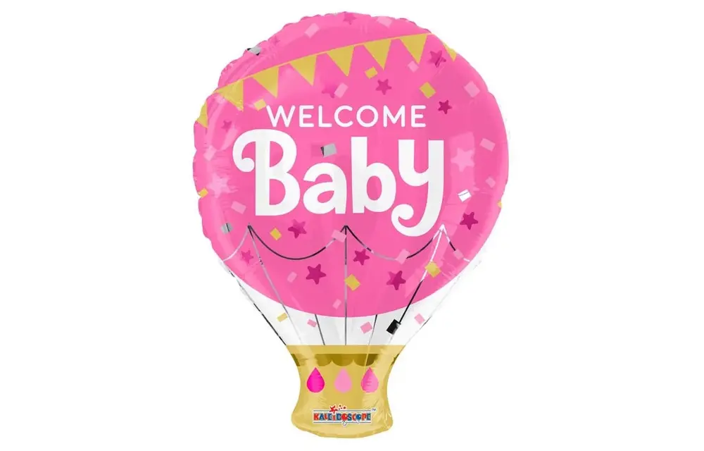 Hot Air Balloon - Welcome Baby-Pink - 18 inch - Kaleidoscope