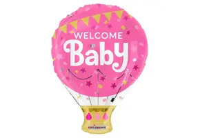 Hot Air Balloon - Welcome Baby-Pink - 18 inch - Kaleidoscope