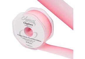 Ombre Ribbon - Light Pink - 38mm x 20m