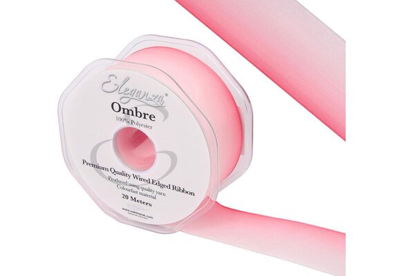 Ombre Ribbon - Light Pink - 38mm x 20m
