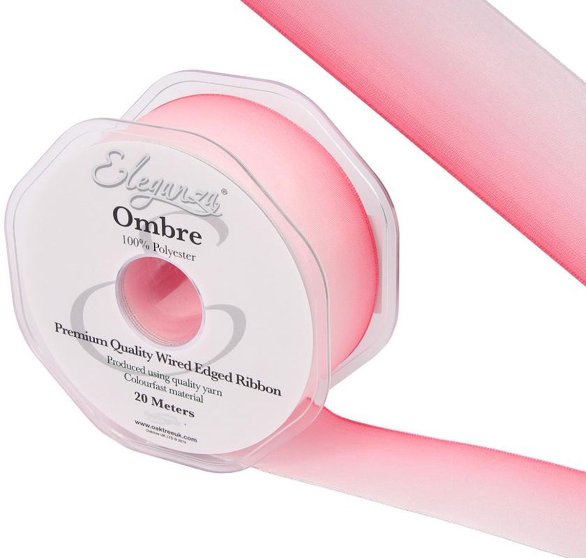 Ombre Ribbon - Light Pink - 38mm x 20m