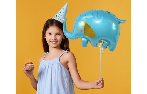 Elephant - Baby Blue - 40x58cm