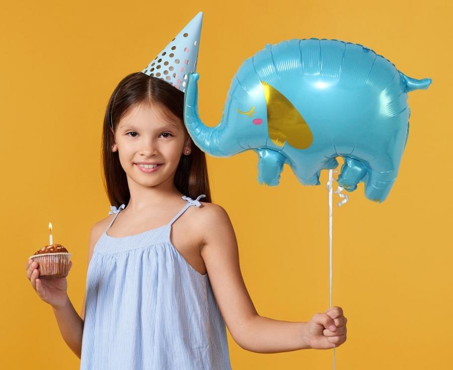 Elephant - Baby Blue - 40x58cm