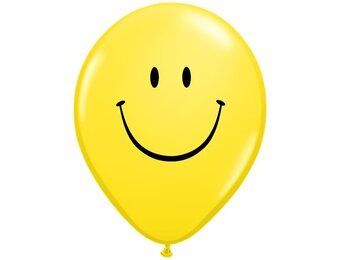 Q.11 - Smiley Face - Yellow - 25 Stuks