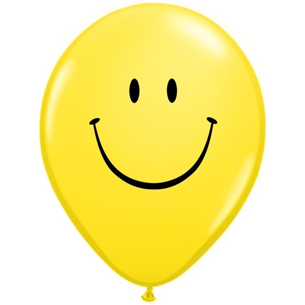 Q.11 - Smiley Face - Yellow - 25 Stuks