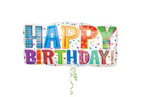 Birthday - Banner - 33 x16 inch - Anagram
