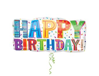 Happy Birthday - Banner - 33x16 inch - Anagram