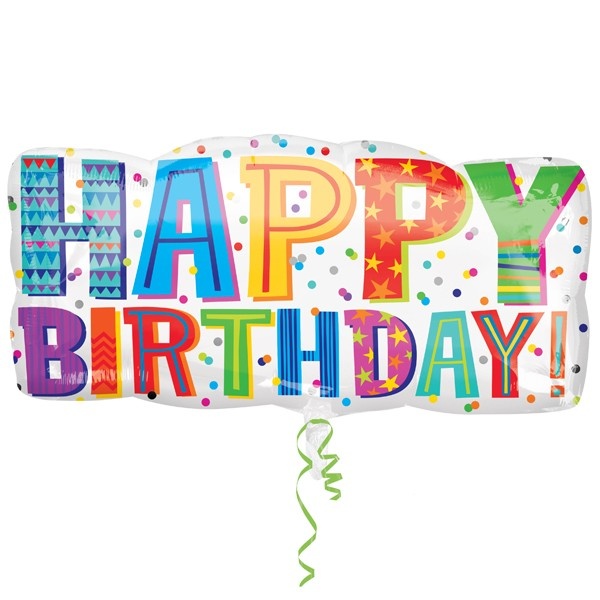 Happy Birthday - Banner - 33x16 inch - Anagram