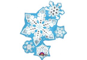 Frosty Snowflake Cluster - 26x35 inch - Anagram
