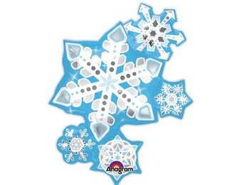 Frosty Snowflake Cluster - 26x35 inch - Anagram