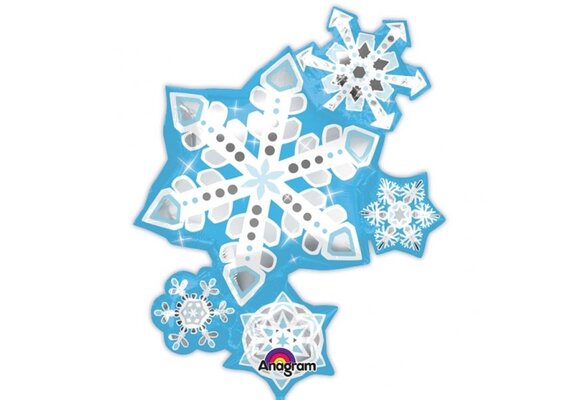 Frosty Snowflake Cluster - 26x35 inch - Anagram