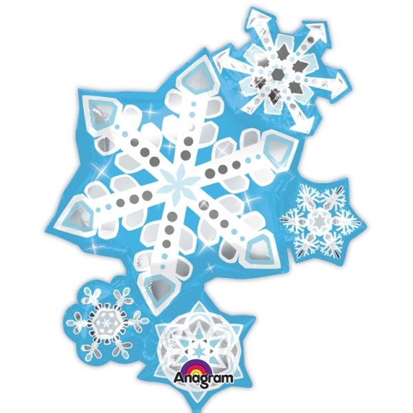 Frosty Snowflake Cluster - 26x35 inch - Anagram