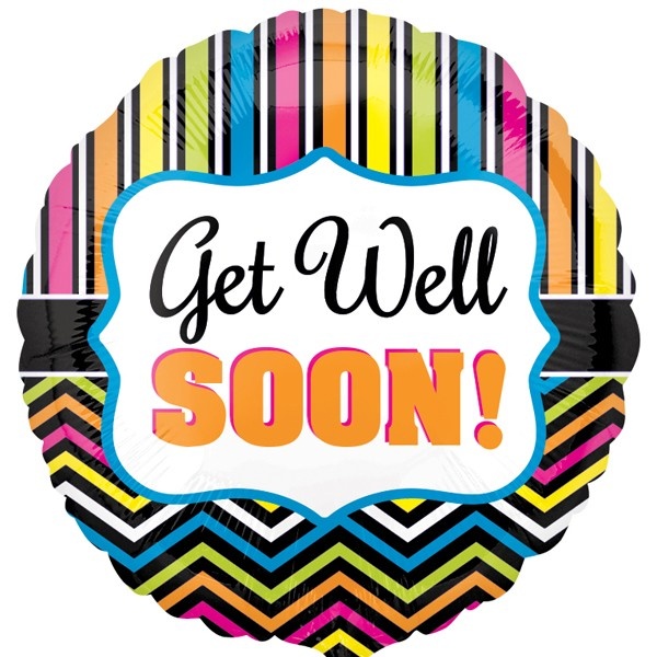 Get Well Stripe & Chevron -18 inch - Anagram