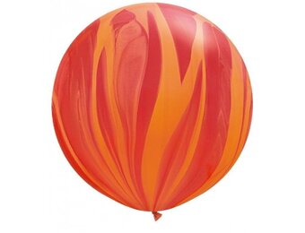 Q.3FT - SUPER AGATE - Red & Orange - 2 Stuks