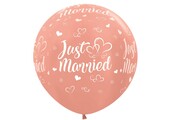SALE > Sempertex 36 inch - Just Married - Metallic Rose Gold 568 -  1 ct