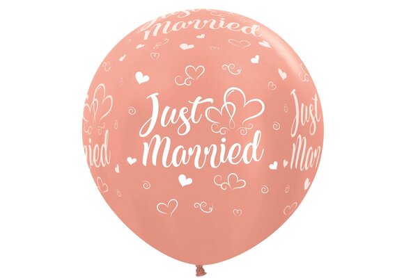 SALE > Sempertex 36 inch - Just Married - Metallic Rose Gold 568 -  1 ct
