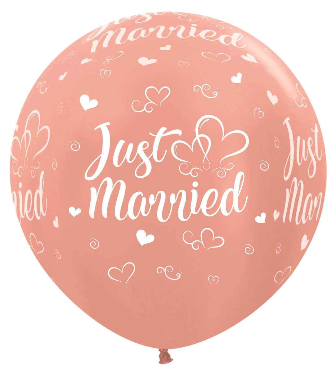 SALE > Sempertex 36 inch - Just Married - Metallic Rose Gold 568 -  1 count