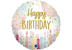 MICRO - Birthday - Candle Pastel - 9 inch