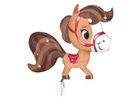 Playful Pony / Paard Brown - 70cm x 70cm - Streettreat